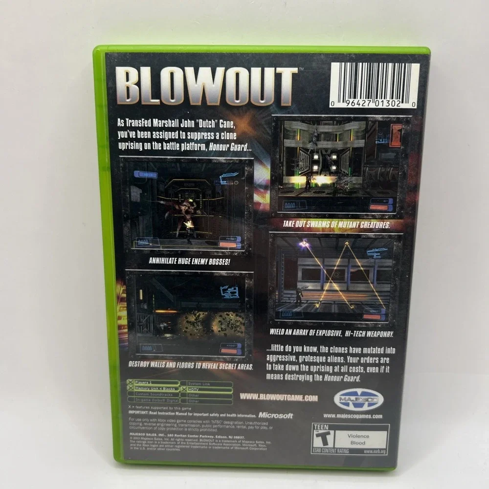 BlowOut (Microsoft Xbox, 2003) CIB With Manual